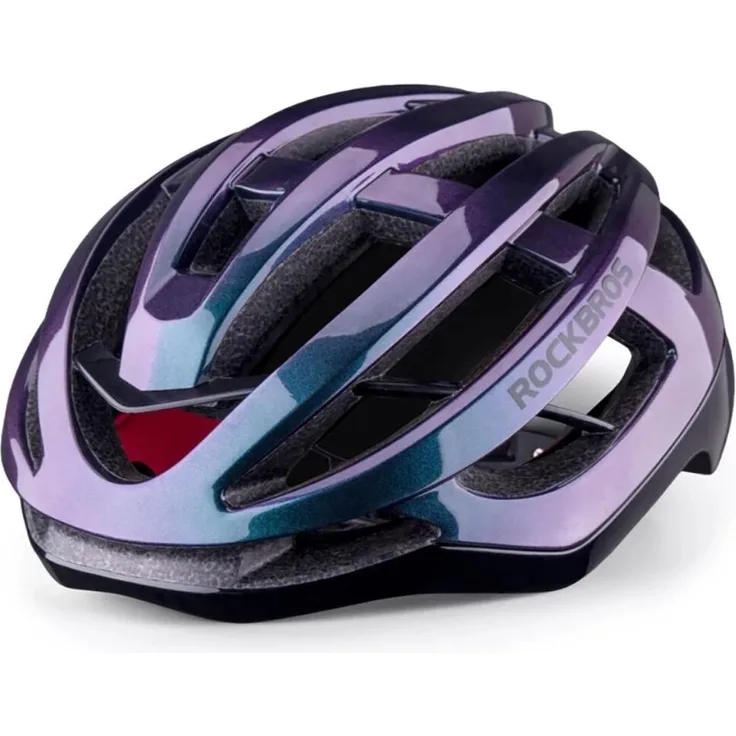 ROCKBROS HC-58C-L, aerodynamischer Fahrradhelm mit 18 Belüftungsöffnungen, anpassbare Passform und magnetischem Verschluss, blau Chameleon