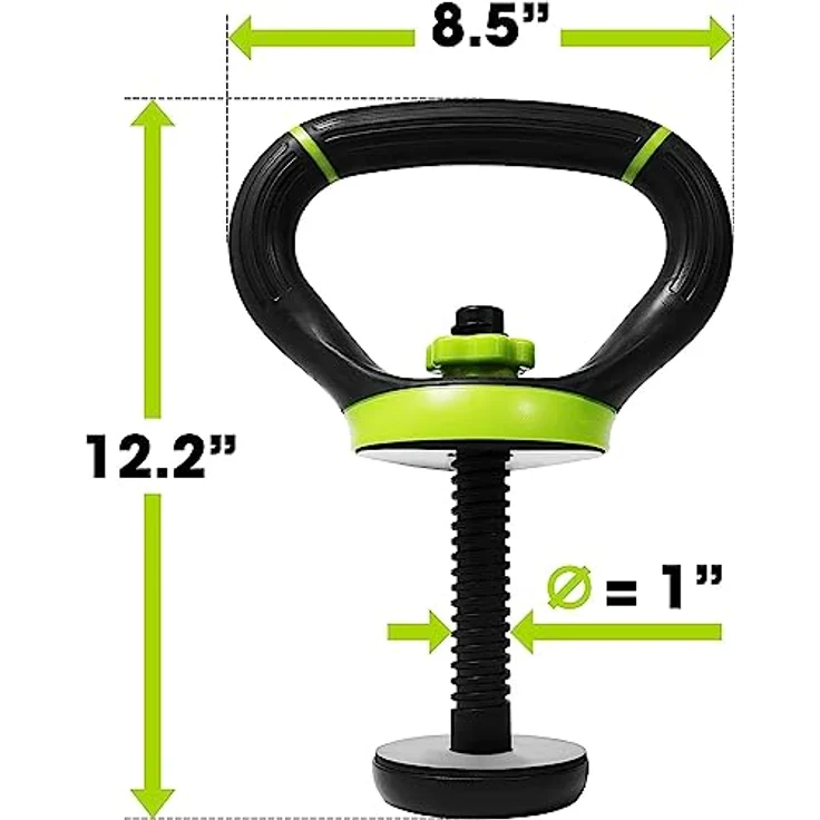 Yes4All Unisex Yes4all Verstellbarer Kugelhantel Griff Neo Gr n, A. Neo Green, Weight Plate converter EU – Bild 2