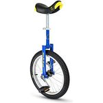 QU-AX Luxus Einrad, Aluminium, Blau, Einheitsgröße mit ergonomischem Kindersattel