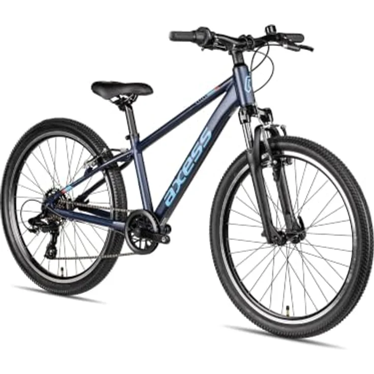Axess Kinderfahrrad Stipe 24, 7 Gang Shimano Tourney Kettenschaltung, leichter Aluminiumrahmen, blau – Bild 2