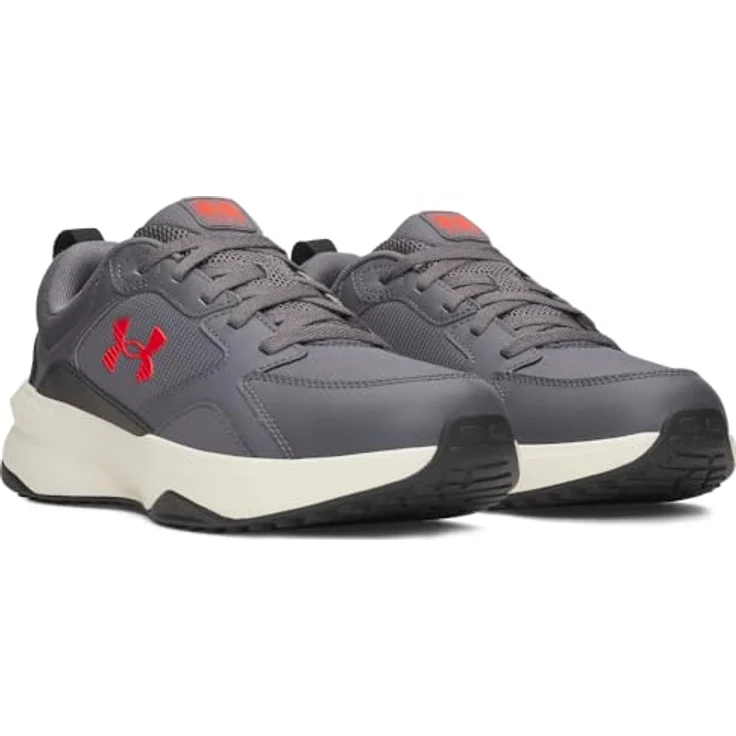 Under Armour Charged Edge Fitnessschuhe Herren, Atmungsaktives Mesh-Obermaterial, Grey/White, Schuhgröße: 41 EU – Bild 2
