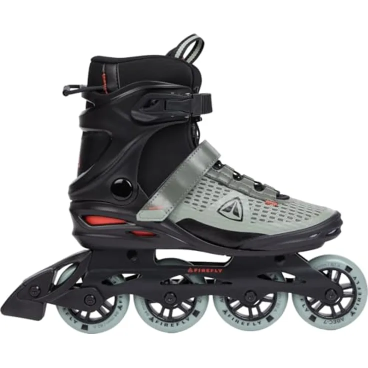 Firefly Ux.-Inline-Skate ILS A84, atmungsaktiver Softboot, 84-mm-Rollen, grau/gelb, Größe 44