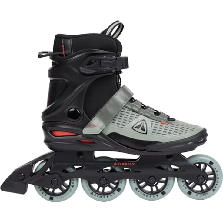 Firefly Ux.-Inline-Skate ILS A84, atmungsaktiver Softboot, 84-mm-Rollen, grau/gelb, Größe 44 – Bild 1