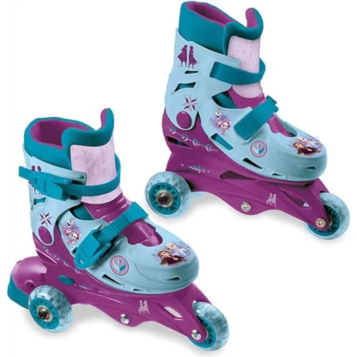 Mondo Disney Frozen Tri Inline Skates, Mädchen Rollschuhe, Blau und Violett, Größen 29-32, für Sicherheit und sanftes Gleiten