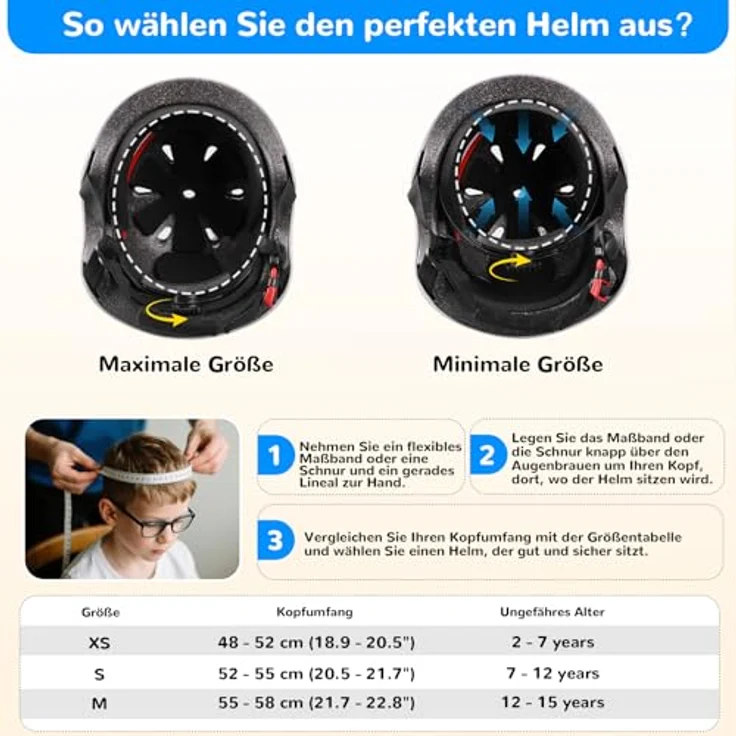 Tacklife PA-902 Kinder Fahrradhelm, EN1078 CE-zertifiziert, verstellbarer Kinnriemen, 3D DIY Sticker & reflektierende Aufkleber, unisex in Weiß/Rosa/Blaut – Bild 5