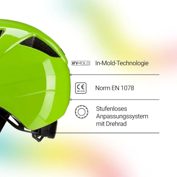 KED Dyno S Fahrradhelm, ultraleicht mit optimaler Passform, Apple Green Glossy – Bild 3