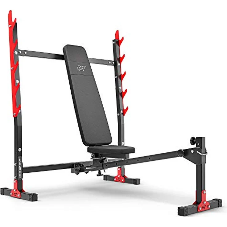Marbo Sport Verstellbare Hantelbank mit Hantelablage MH-L107 2.0 | Made in EU, 7-fach verstellbare Rückenlehne, Curl Pult & Latzug kompatibel, klappbar – Bild 5