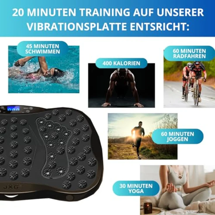 Winch W.1.0 Vibrationsplatte Pro | mit Ultra leisem Motor, bis 150 Kg, 3 Trainingsprogramme + 120 Stufen | Fett verlieren und Fitnesstraining von Zuhause| Inkl. Fernbedienung, Widerstandbänder – Bild 3