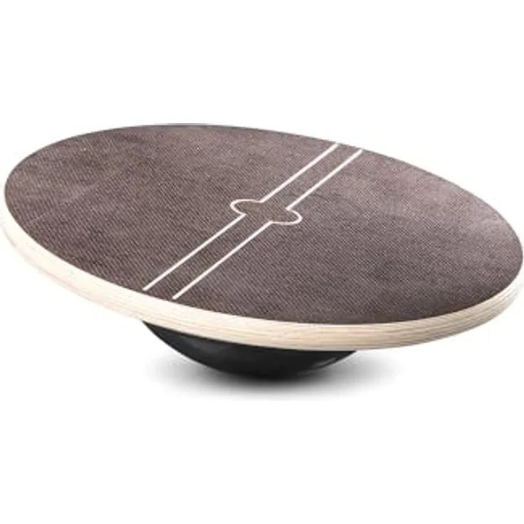 Sport-Thieme Sportkreisel Profi | Balance-Board aus rutschfest beschichtetem Holz u. Alu-Halbkugel mit Gummibeschichtung | Bis 180 kg | ø 37 cm | Eigene Fertigung | 10 Jahre Garantie