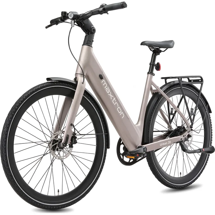 MAXTRON Maxton Urban E-Bike 28 Zoll, Elektrofahrrad mit Riemenantrieb und Drehmomentsensor, 36V 15Ah Akku, Tiefeinsteiger, spritzwassergeschützt