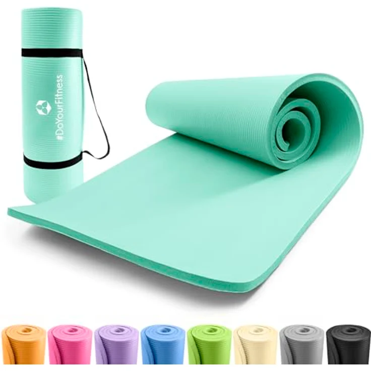 #DoYourFitness x World Fitness Fitnessmatte "Ashanti", 190x100x1cm, phthalatfrei, rutschfest, ideal für Yoga, Pilates und Fitness, türkise Farbe – Bild 1