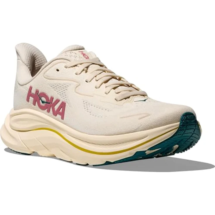 Hoka One One W Clifton 10, Laufschuh mit Meta-Rocker-Geometrie und atmungsaktivem Obermaterial, Farbe Birch / Alabaster, Größe 39 1/3 – Bild 2