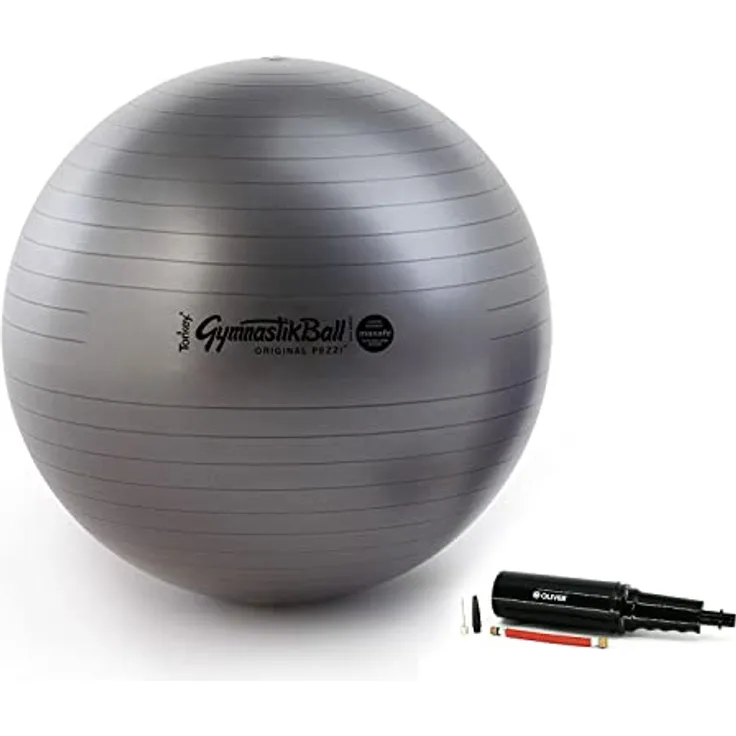 Pezziball Gymnastikball MAXAFE (anti-burst) 65 cm GRAU