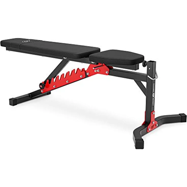 Marbo Sport Verstellbare Trainingsbank MH-L115, Hantelbank mit 9 Rückenlehnenwinkeln, Schwarz – Bild 2