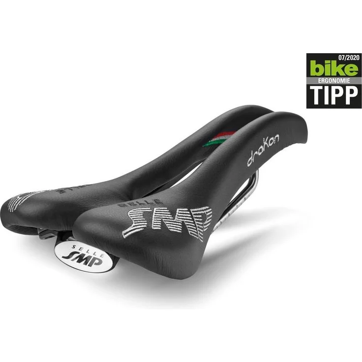Selle Smp Drakon, Velosattel mit mittelweicher Polsterung und Elastomer-Polsterung für mittelbreite Becken – Bild 1