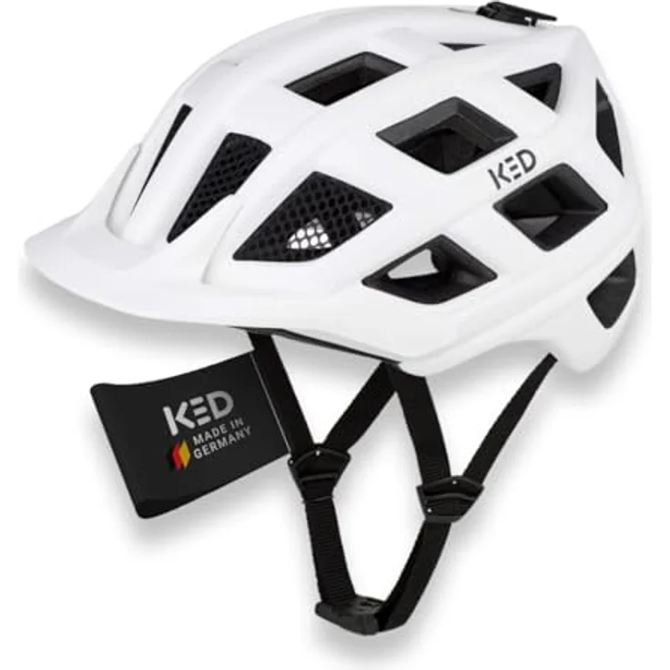 KED Crom Fahrradhelm, leicht mit LED Rücklicht, FIDLOCK, weiß matt, Größe 52-58 (M) – Bild 1