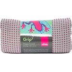 Bodhi GRIP2 Yoga Towel | Handtuch mit Anrtirutsch-Noppen (grau/aubergine) | Mikrofaser-Yogatuch | Rutschfestes Trainings-Handtuch | Ideal für Hot Yoga |Yogamattenauflage | rutschfest & Antibakteriell - Preisvergleich