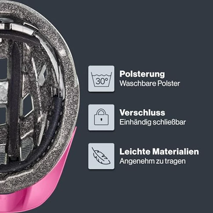 Uvex Sports Air Wing, Velohelm mit 24 Belüftungsöffnungen und integrierter Sonnenblende, Pink/Weiß, 52-57 cm – Bild 3