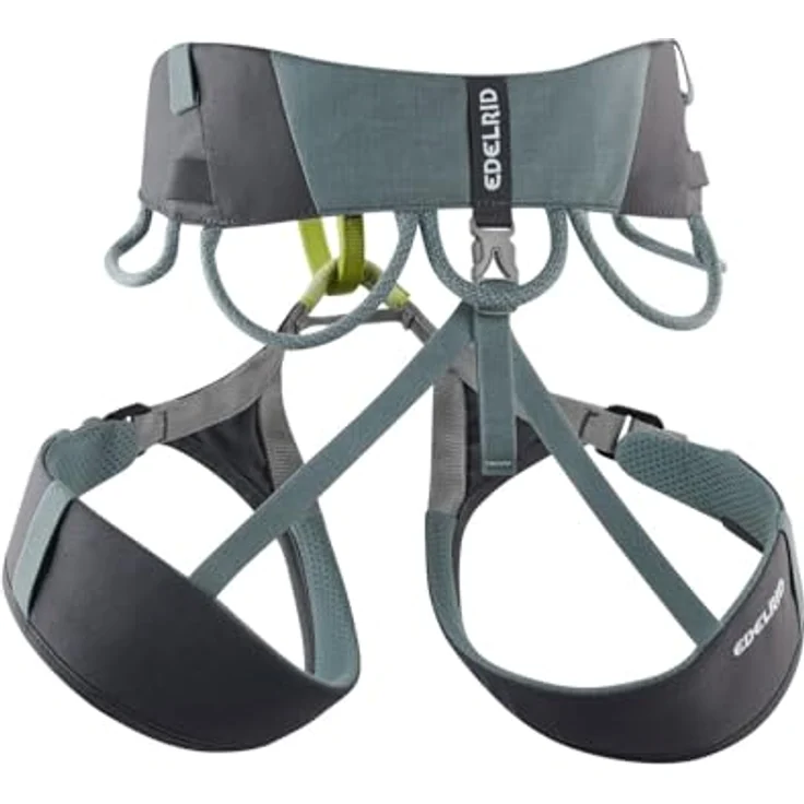 EDELRID Klettergurt Skye, Butterfly-Shape, Bluesign PRODUCT, HMPE-Polyamid, Slide Block-Schnallen, Polyamid Zentralring, 5 Materialschlaufen, Rotzeichnete Verschleißindikatoren, Vierschnallen-Konstruktion – Bild 2