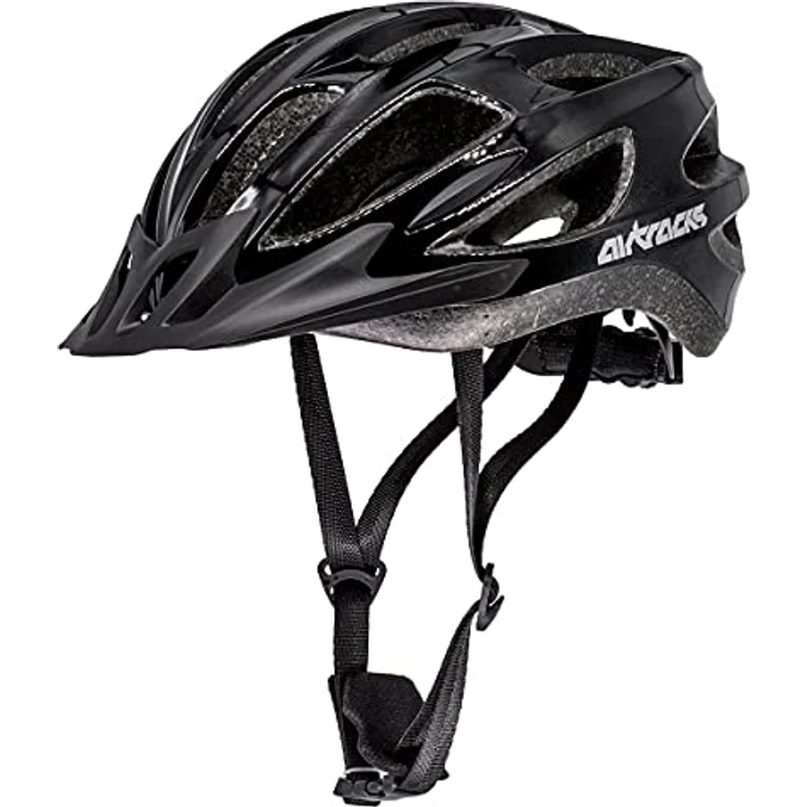 Airtracks Fahrradhelm Master S/M (54-58cm), L/XL (58-62cm) - EPS-Körper - Neon Weiß Schwarz – Bild 2