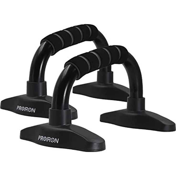 PROIRON Liegestützgriffe Push Up Bars 1 Paar Griffe Liegestützemit Edelstahlstange Schaumstoffgriff Neigungsstange Handgelenkschutz Brusttraining Body Building Zubehör – Bild 1