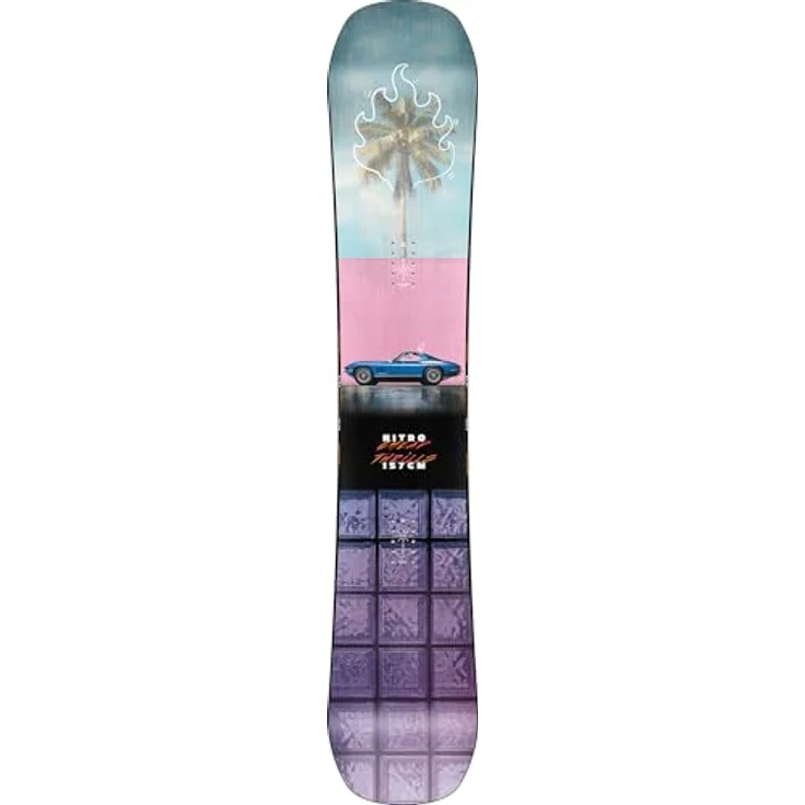 Nitro Cheap Thrills WIDE Board ´25, Freestyle Snowboard für Herren, Twin Shape, Flat-Out Rocker, Urban, 157w, Medium-Flex – Bild 2