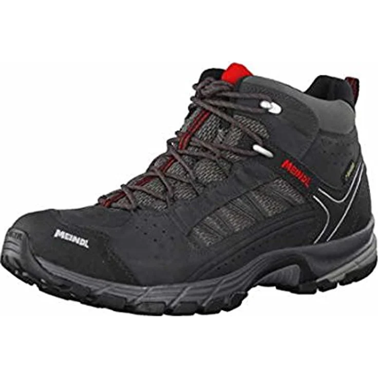 Meindl Journey Mid GTX, Wanderschuhe mit Comfort fit®-Leisten, anthrazit/rot, Größe 42.5 – Bild 4