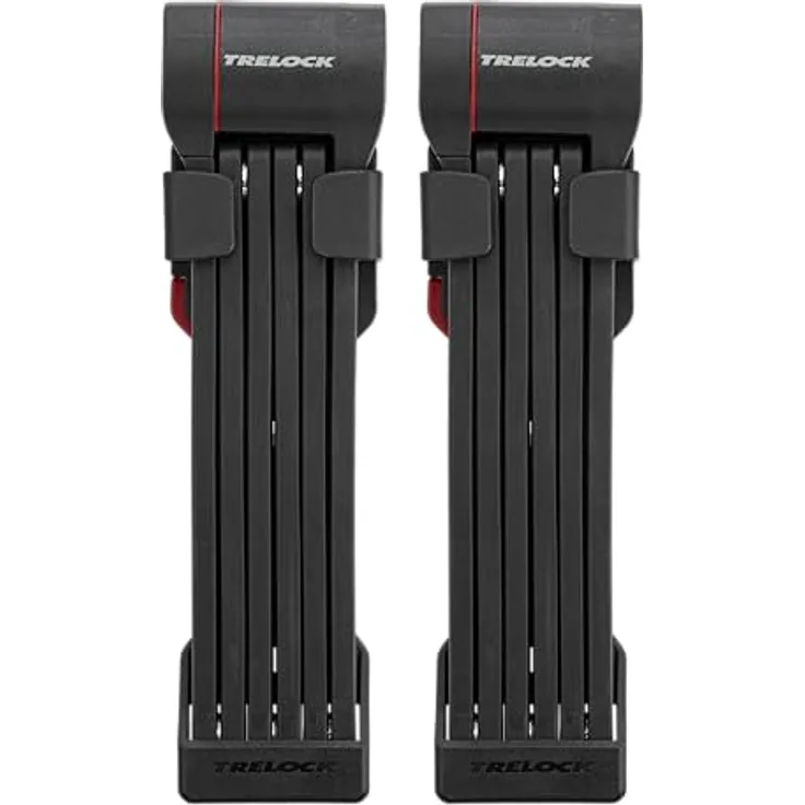 Trelock FS 480 COPS, Veloschloss 100 cm, gummierte Schliessstäbe aus gehärtetem Stahl, um 360 Grad drehbarer Schlosskopf, Wendeschlüssel
