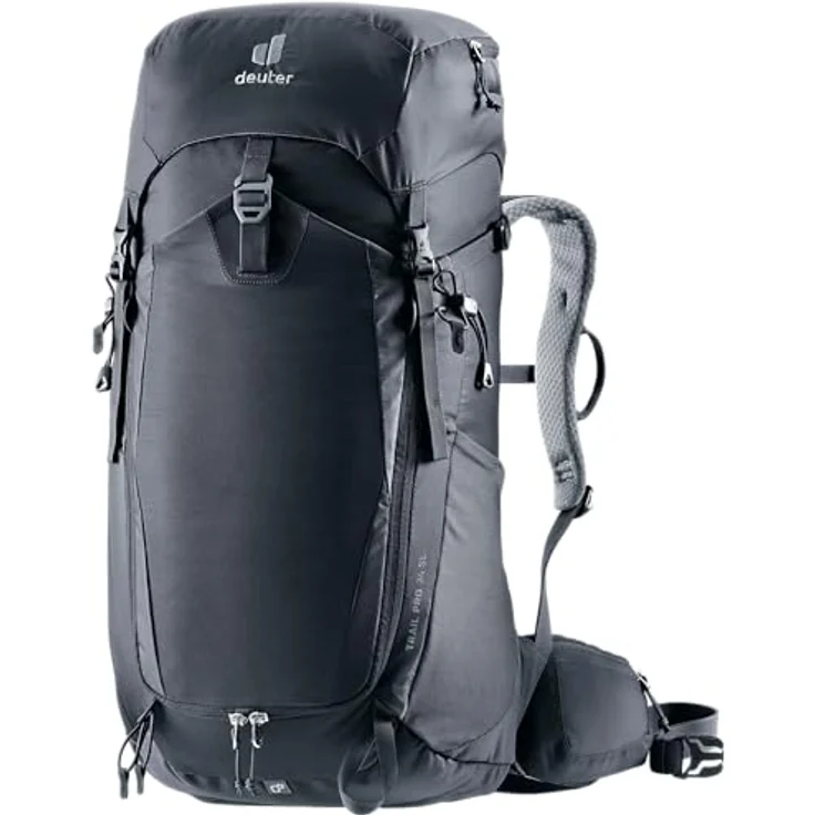 deuter Trail Pro 34 SL Damen Klettersteig Wanderrucksack, schwarz, 34 L, ergonomische Passform, flexible Delrin U-Rahmen, kompatibel mit Trinksystem – Bild 1