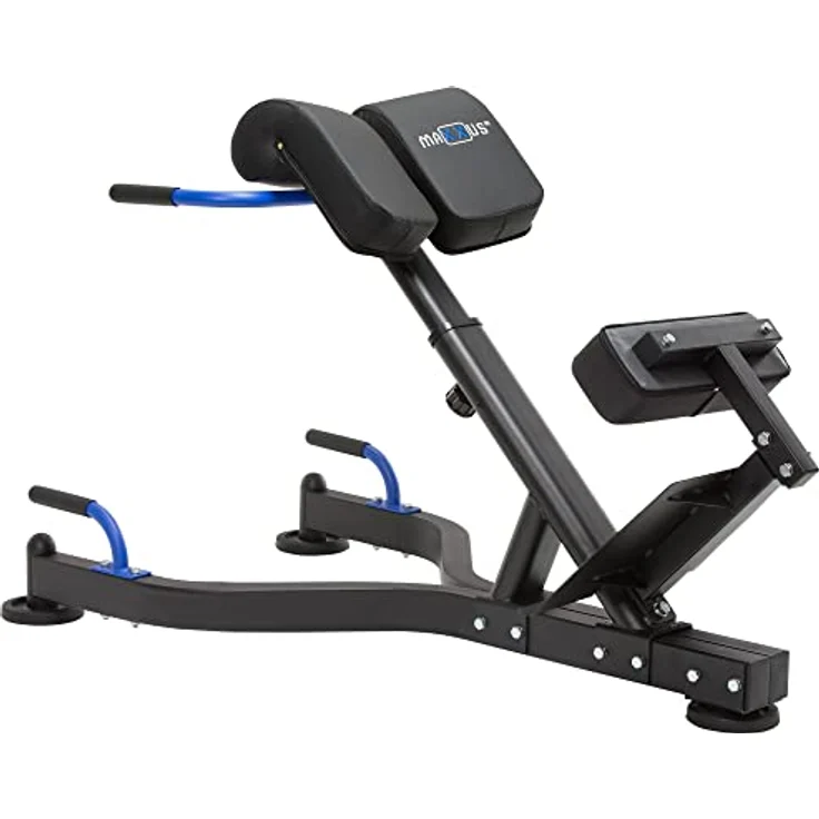 MAXXUS Hyperextension PRO - Verstellbar, bis 150 kg, mit Beinfixierung, Haltegriffen - Rückentrainer, Bauchtrainer, Römische Bank, Multifunktionales Workout Bench, Rückenstrecker für Zuhause, Fitness – Bild 1