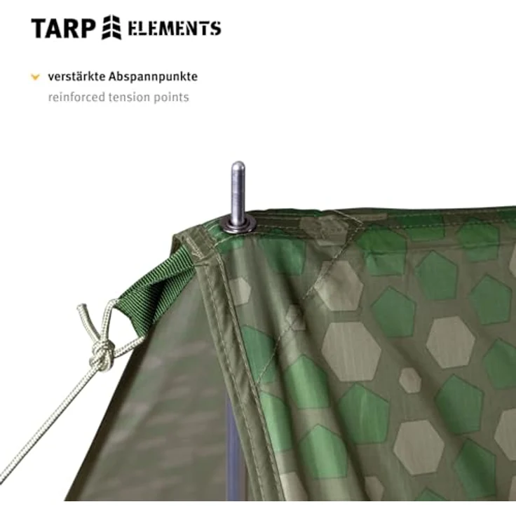 Wechsel Tarp, 290 x 290 cm Plane für verschiedene Anwendungen, Camouflage-Muster, 0.97 kg – Bild 5