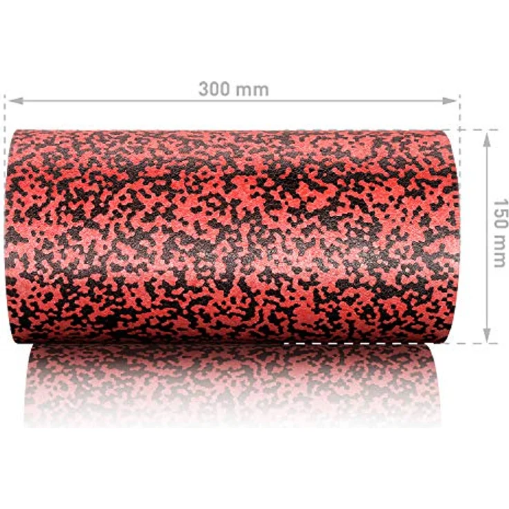 BODYMATE Faszienrolle STANDARD Mittel-Hart, 30x15cm, mit Gratis E-Book - Black/Pepper-Red – Bild 5