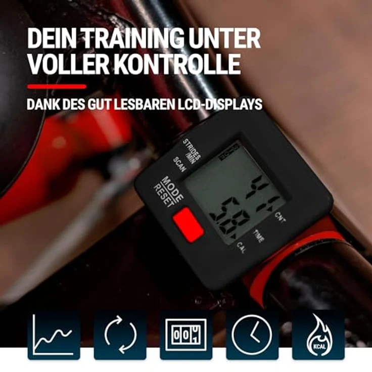 Hop-Sport Stepper HS-045S Slim, Swing Stepper mit LCD-Bildschirm, Stepper für Zuhause mit seitlichen Haltegriffen - platzsparend und stabil – Bild 2