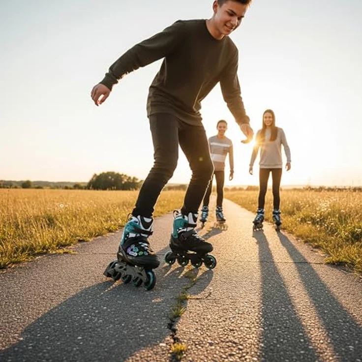 Nils Extreme NA2053A VIBE Inlineskates, türkis, ABEC-5, Gr. 29-32, mit Personalisierungssystem und 3-fach Verschluss – Bild 7