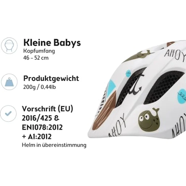 bobike Kids Plus, Velohelm für Kinder, 46 - 53 cm, mit 11 Belüftungsöffnungen, reflektierenden Applikationen und Moskitonetz – Bild 3