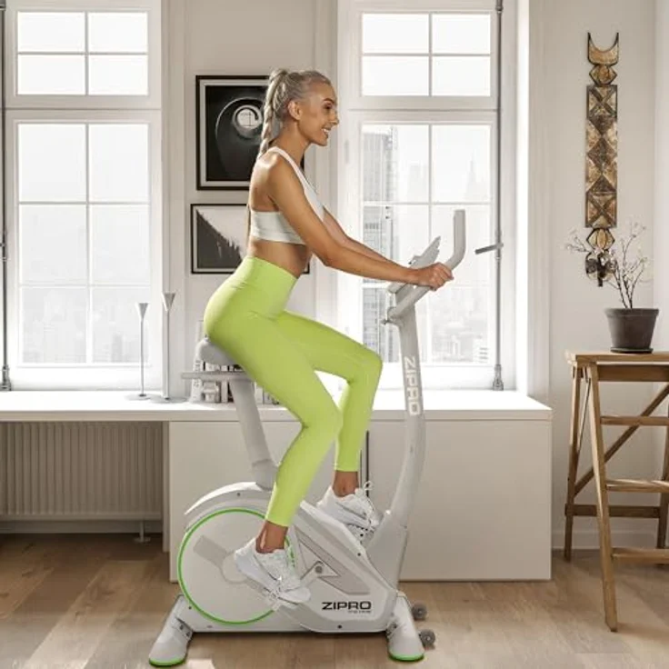 ZIPRO RAVE Heimtrainer Fahrrad - 32-Stufen-Widerstand, Herzfrequenzsensor, 11 Trainingsprogramme, Verstellbare Sitz- und Lenkerposition, Bluetooth-Konnektivität, Ergometer, Ideal für Cardio & Fitness – Bild 5