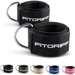 Fitgriff Komfort Fußschlaufen (2Stück) - für Fitness Training am Kabelzug - Fußfesseln für Damen und Herren (Black) - Preisvergleich