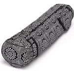 Bodhi Yogatasche ASANA Bag Cotton | Maharaja Collection | Yogamattentasche in verschiedenen Größen | Baumwolltasche für Yogamatte & Zubehör | inkl. Außentaschen | 80 cm | Bandhani/schwarzweiß