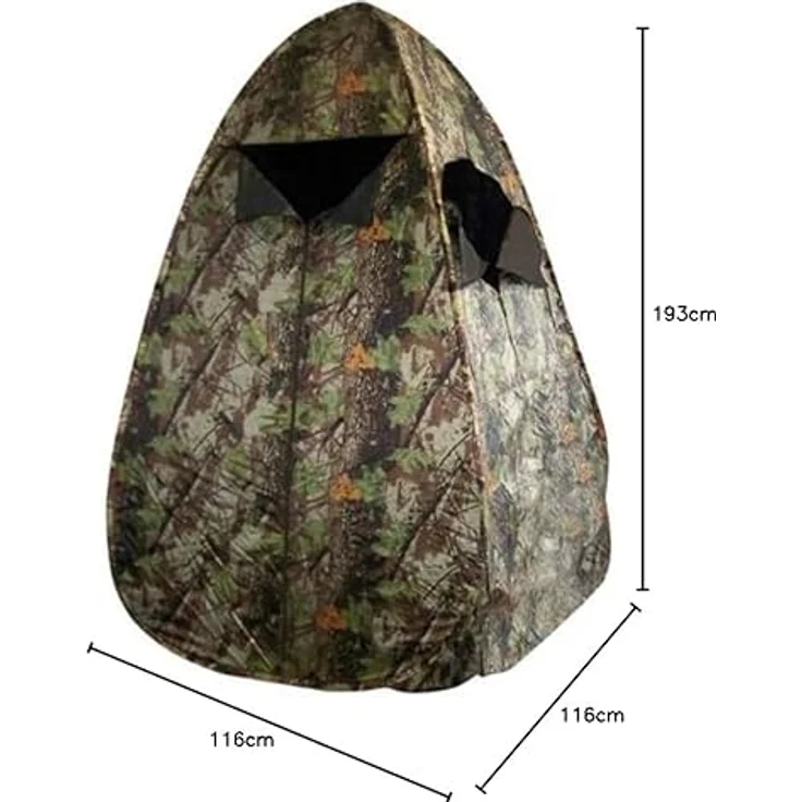 Berger & Schröter Wurfzelt, Tarnfarbe, selbstaufbauend, 4.50 kg, ideal für Tierbeobachtungen und Jagd – Bild 5