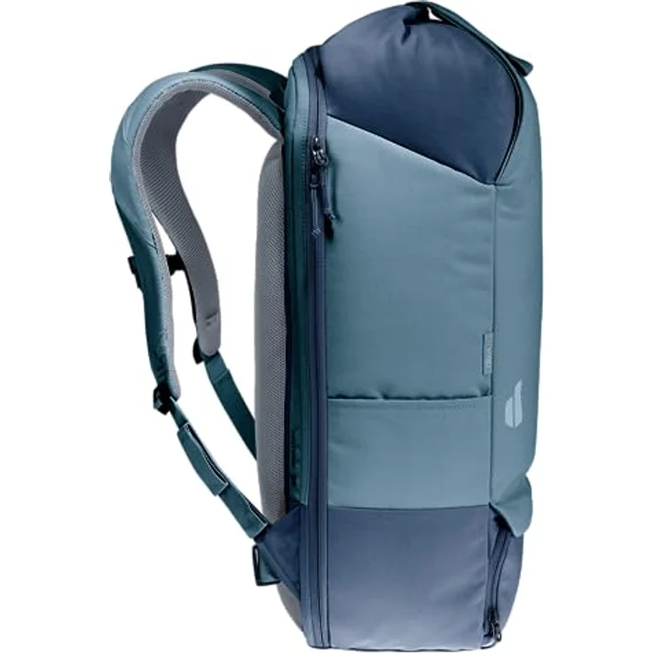 deuter Utilion 30 Roll-Top Rucksack mit Schuhfach, ergonomisch gepolsterte Schulterträger, Volumenerweiterung, schwarz – Bild 3