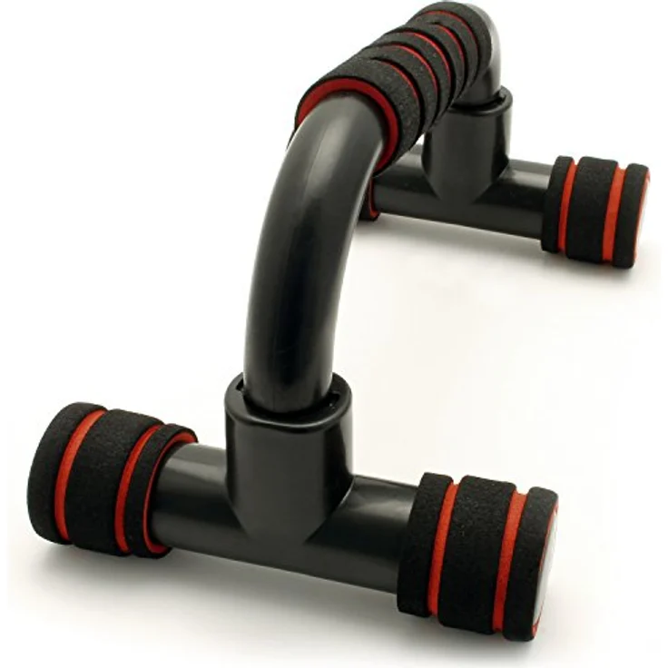 CampTeck U6664 Liegestutzgriffe Push Up Bar Stand mit Schaumstoffgriffen fur Krafttraining, Brust Übungen, Fitness, Sit Up, Kraftsport, Muskelaufbau - 1 Paar – Bild 3