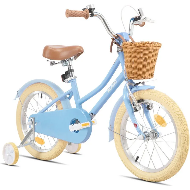 JOYSTAR Kinderfahrrad, Stabiles Kinderfahrrad mit Doppelbremssystem, höhenverstellbarem Sattel und abnehmbaren Stützrädern, mehrere Farben verfügbar
