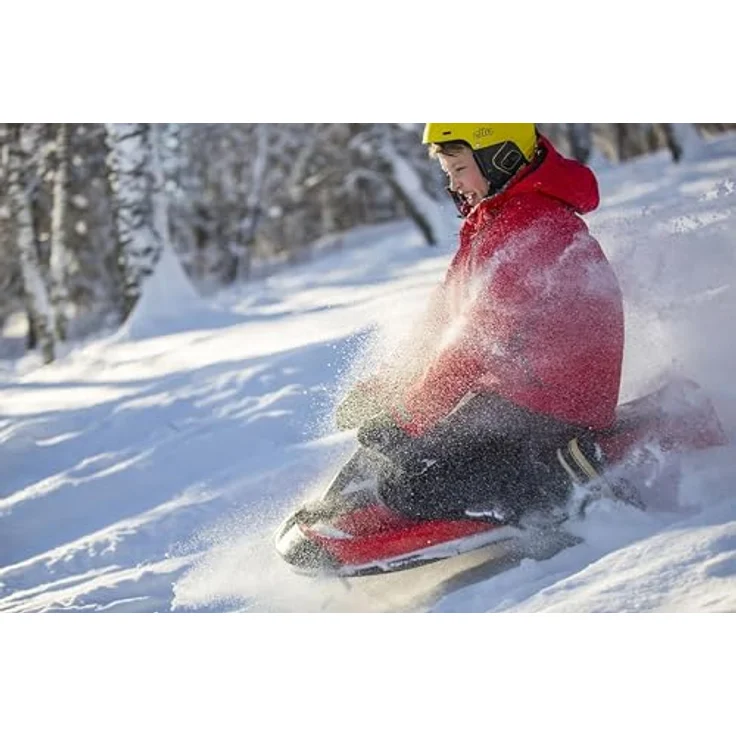Hamax SNO Action Lenkschlitten, kältebeständiges Polyethylen, 95 cm, CE-zertifiziert, belastbar bis 80 kg, präzise Lenkung, inkl. Zugseil – Bild 4