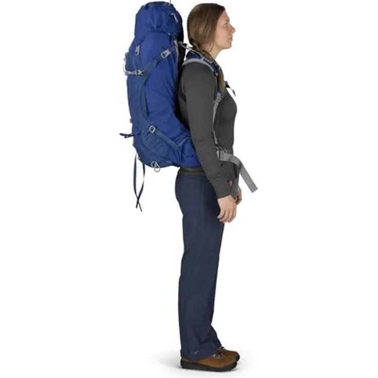 Osprey Ariel 65 WXS-S, Wanderrucksack mit 75 cm Volumen, ceramic blue – Bild 8