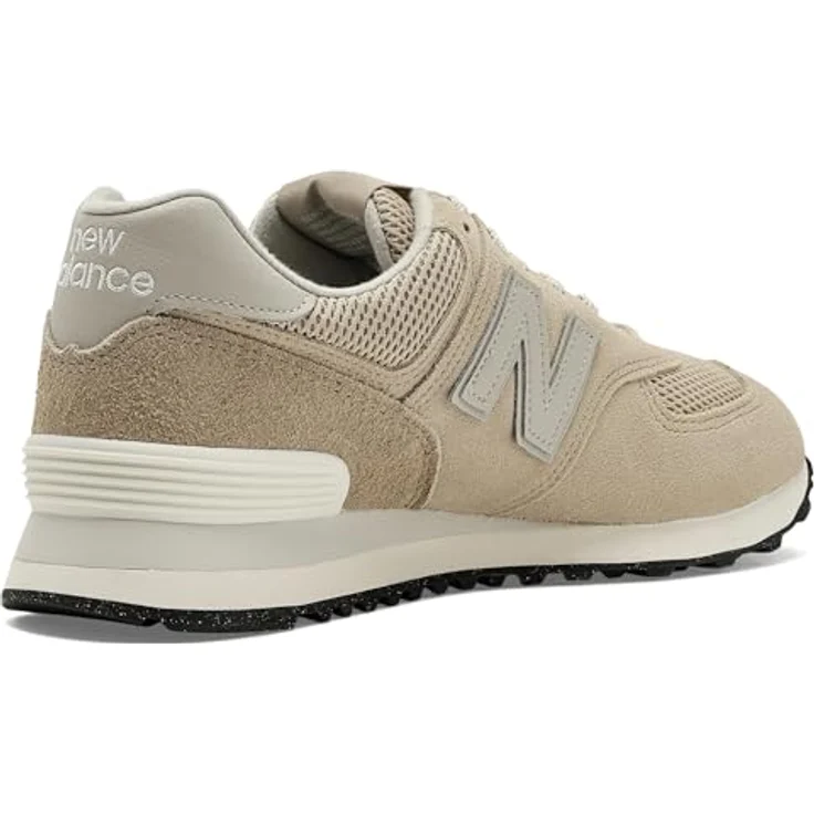 New Balance 574 Lifestyle Damen Sneakers, Beige, atmungsaktives Mesh, Wildleder, gepolsterter Schaft, Gummi-Außensohle, W5746J3 – Bild 3