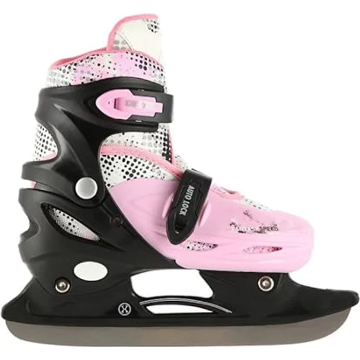 Nils Extreme Rollschuhe 4in1 - Schlittschuhe Kinder - Rollerblades Inline Skates Kinder - Eislaufschuhe Kinder S - Rosa – Bild 4