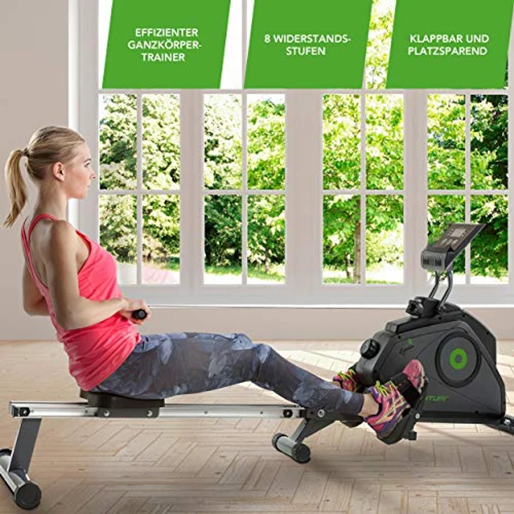 Tunturi Cardio Fit R30 Rudergerät für Zuhause/Rudermaschine/Rower/Heimtrainer mit Magnetbremssystem/klappbar und platzsparend – Bild 3