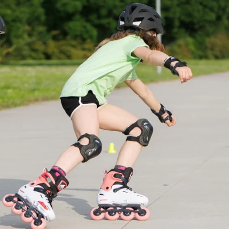 Rollerblade Patines Apex Kinder-Inlineskates, Urban- und Freestyle-Skate, verstellbar von EU 33, Weiß – Bild 6