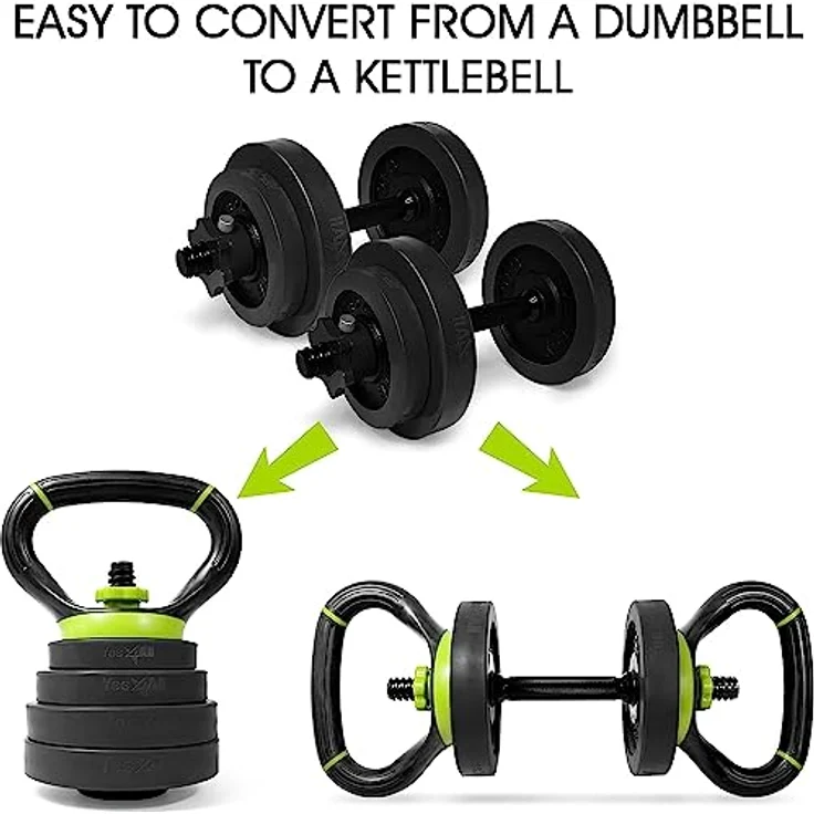 Yes4All Unisex Yes4all Verstellbarer Kugelhantel Griff Neo Gr n, A. Neo Green, Weight Plate converter EU – Bild 5