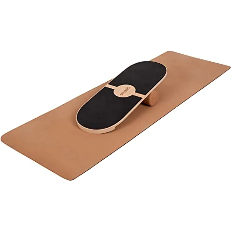 Selonis Balance Board Aus Holz Für Erwachsene Und Kinder Koordinationstraining Balancebrett Physiotherapie Skateboard Surfbrett Surf Sport Fitness Crossfit Yoga - Mit Matte Und Ohne Matte Erhältlich